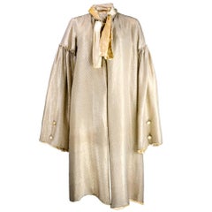 1920’s Shimmering Gold Silk Lame Duster Coat