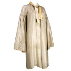 1920’s Shimmering Gold Silk Lame Duster Coat