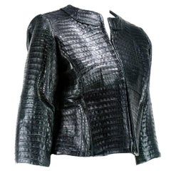 Crocodile Leather Jackets - 10 For Sale on 1stDibs  crocodile jacket, croc  leather jacket, alligator leather jacket