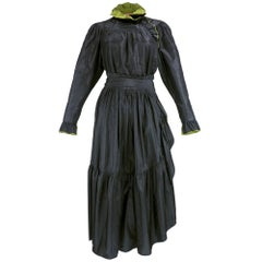 Kenzo 80s Black Silk Taffeta Ensemble