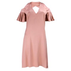 Chloe Nude Silk Cold Shoulder Slip Dress 5