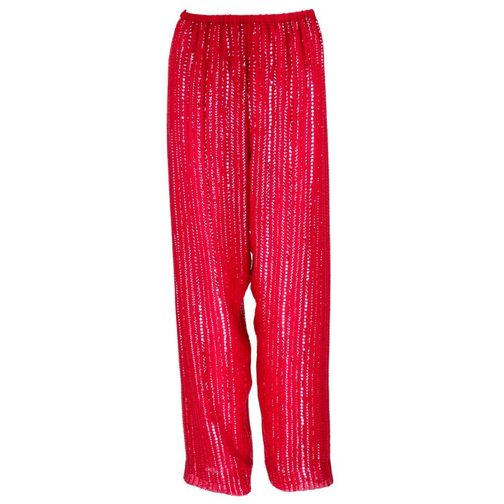 70s Halston Candy Apple Red Disco Ensemble For Sale 2