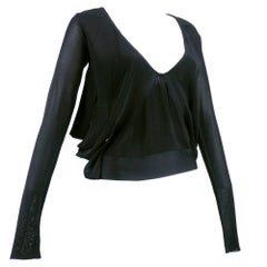 Tom Ford era Gucci Black Knit Pullover Top