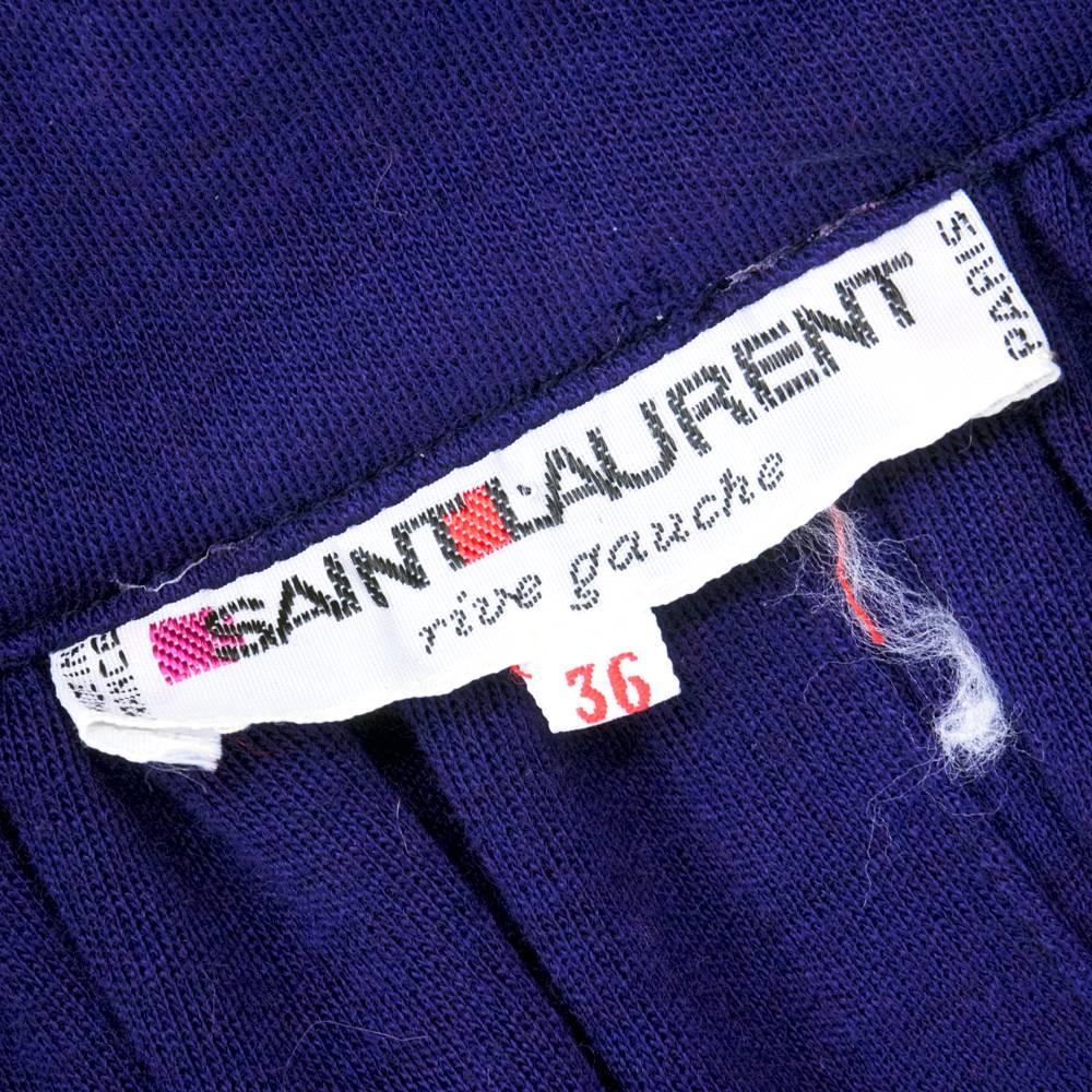 Women's 70s Saint Laurent Purple Oversized Wool Cocoon Jacket For Sale