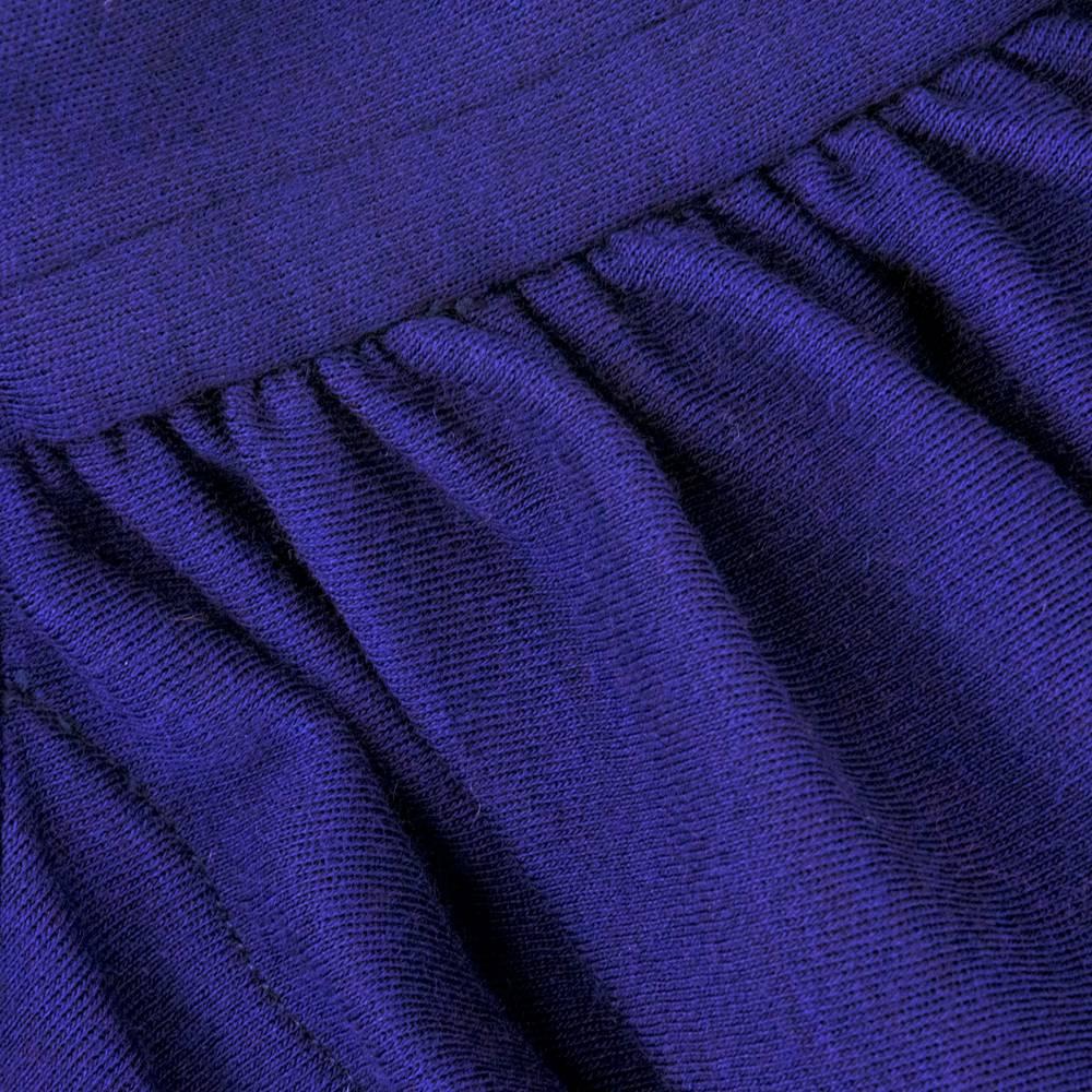 70s Saint Laurent Purple Oversized Wool Cocoon Jacket For Sale 2