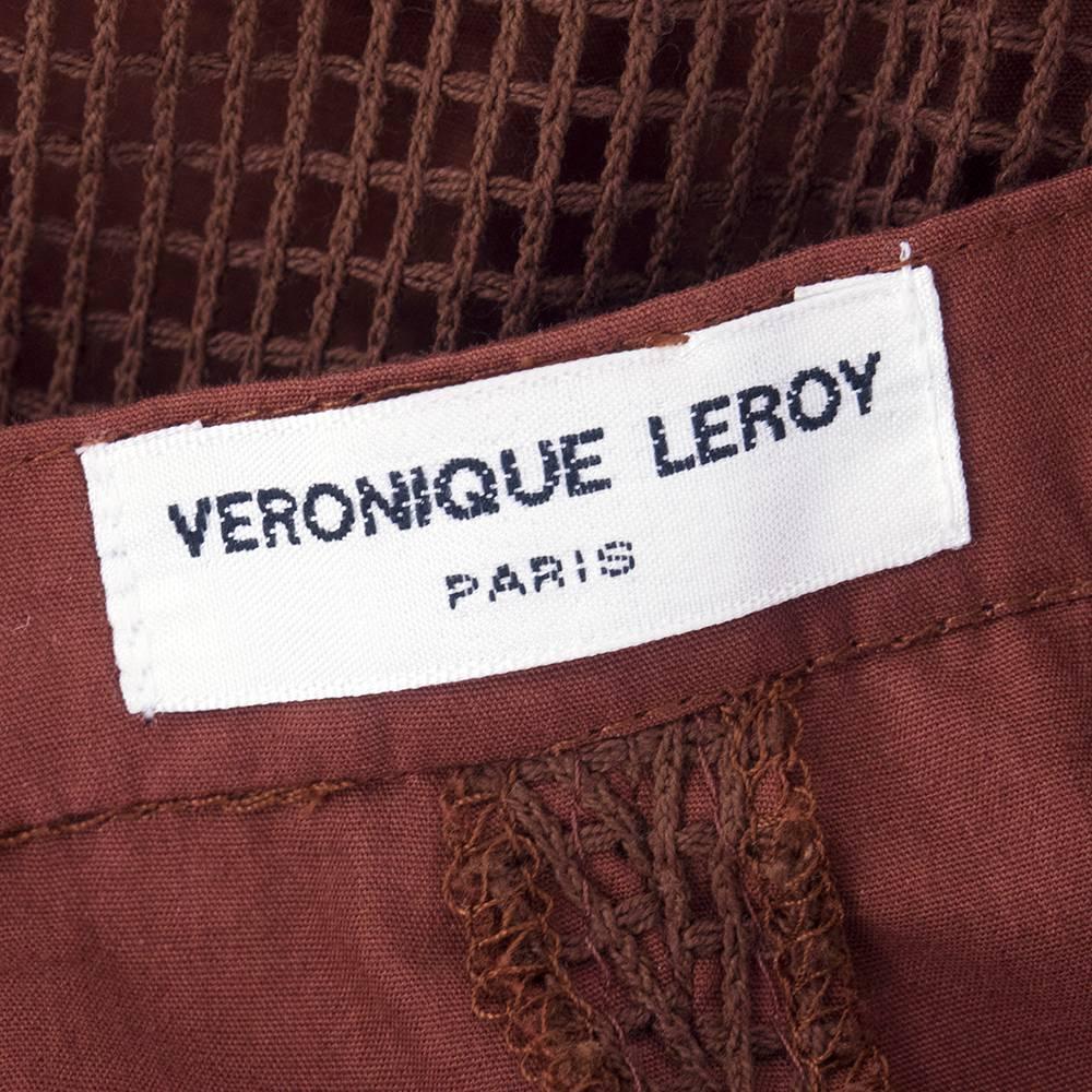 90s Veronique Leroy Brown mesh Bodysuit Ensemble  2