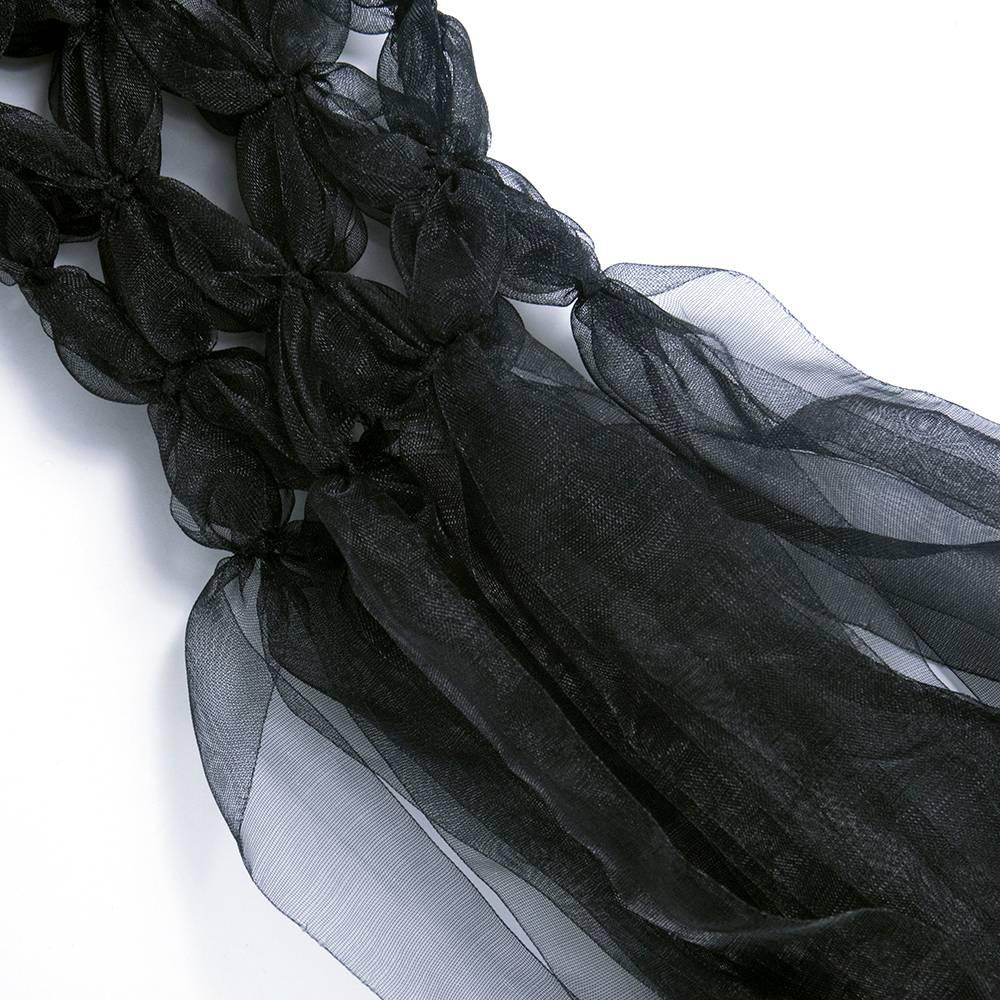 Rei Kawakubo Protege Kei Ninomiya Intricate Black Woven Art To Wear Piece For Sale 1