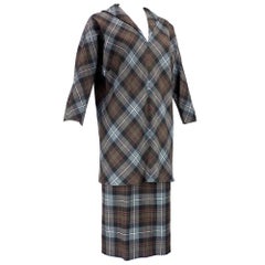 50s Claire McCardell Wool Plaid Ensemble