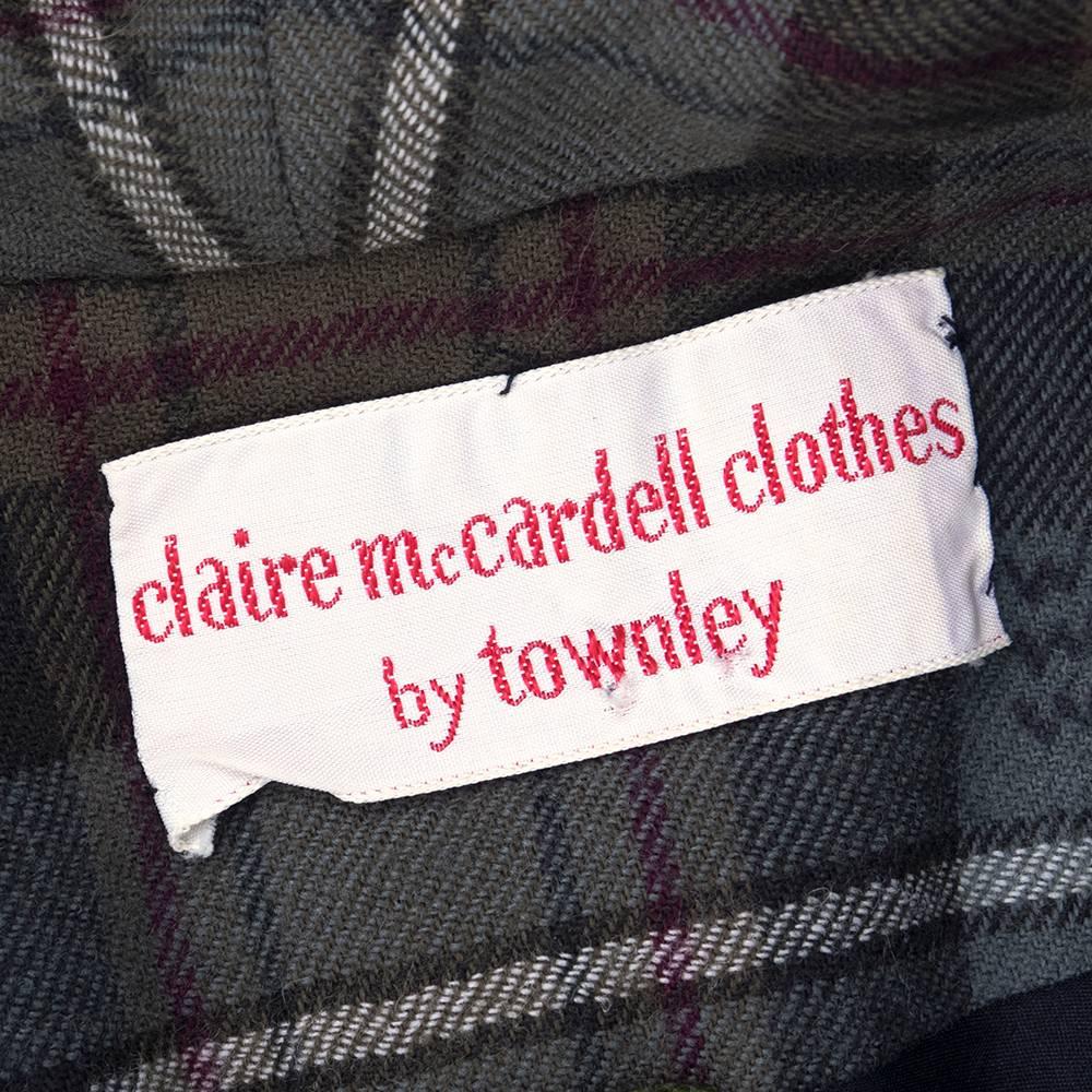 50s Claire McCardell Wool Plaid Ensemble In Excellent Condition For Sale In Los Angeles, CA