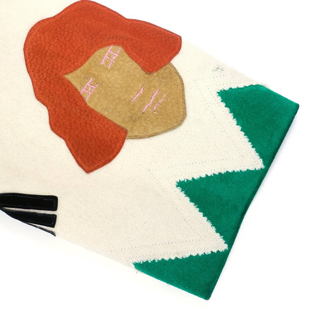 Jean Charles de Castelbajac Face Applique Jacket, 1980s In Excellent Condition For Sale In Los Angeles, CA