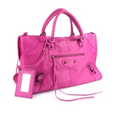 Balenciaga Bubblegum Pink Large  Leather City Bag