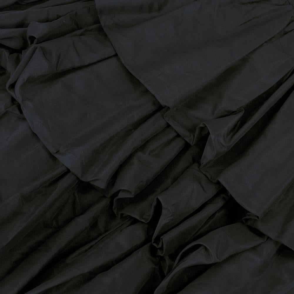 Women's Museum Quality YSL for Dior Black Silk Taffeta tiered Bubble Skirted Dress