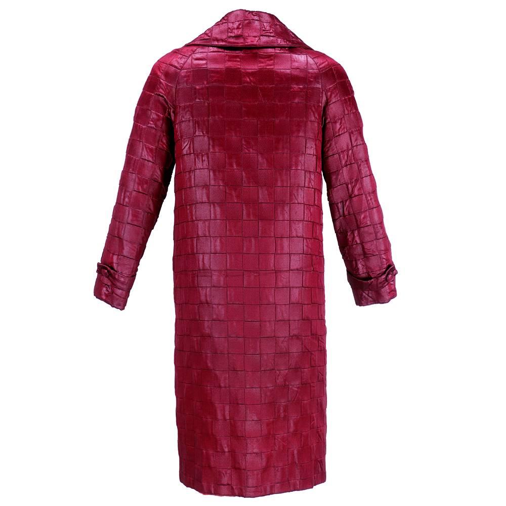 Brown Possibly Dior 60s Mod Coat and Cap in Wine Red  For Sale