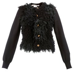 2002 Comme des Garcons Black Fuzzy Knit Cardigan