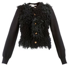 2002 Comme des Garcons Schwarzer Fuzzy-Strickcardigan