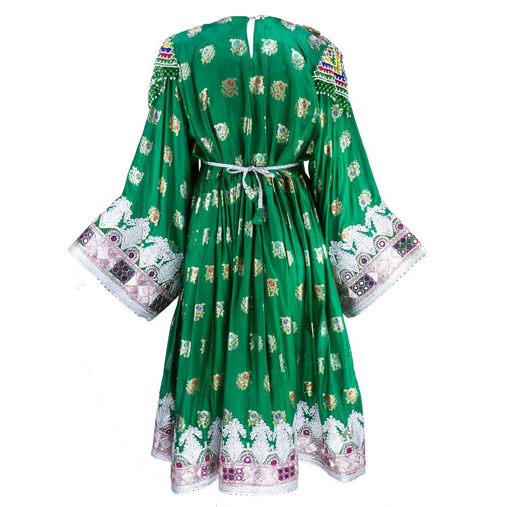 afghan green dress