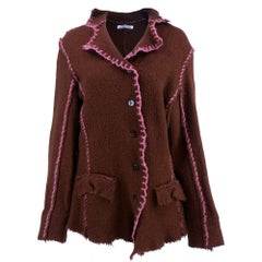 Vintage 90s Yoshiki Hishinuma Avant Garde Brown Oversized Cardigan
