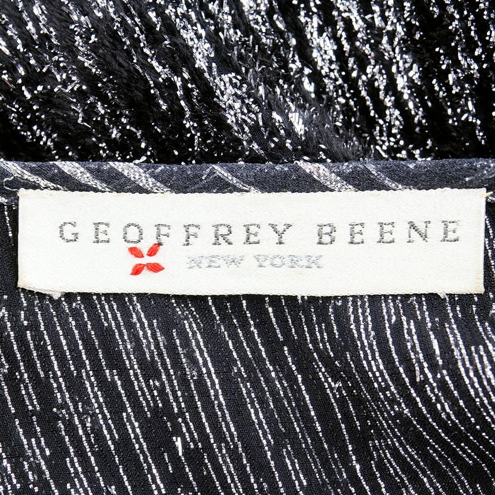 90s Geoffrey Beene Black Metallic Eyelash Evening Ensemble 2