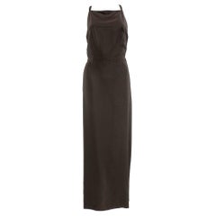 90s Jean Paul Gaultier Chocolate Brown Apron Dress