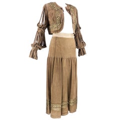 90s Moschino Buttery Soft Suede Western Ensemble