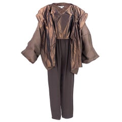 Vintage 80s Zoran Brown Evening Ensemble