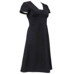 70s Courreges Couture Future Black A Line Dress