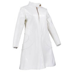 60s Pierre Cardin Super Mod White Patent Coat