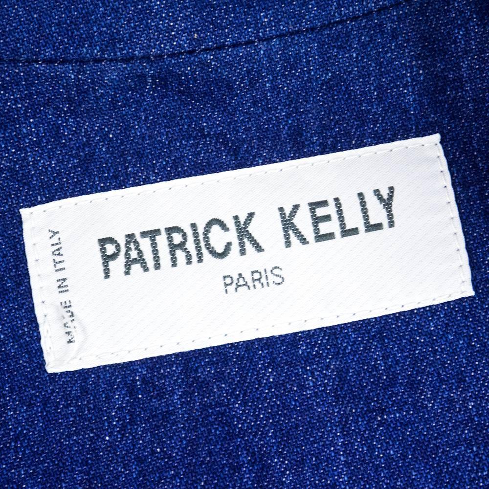 Women's 90s Patrick Kelly Blue Denim Swing Coat For Sale