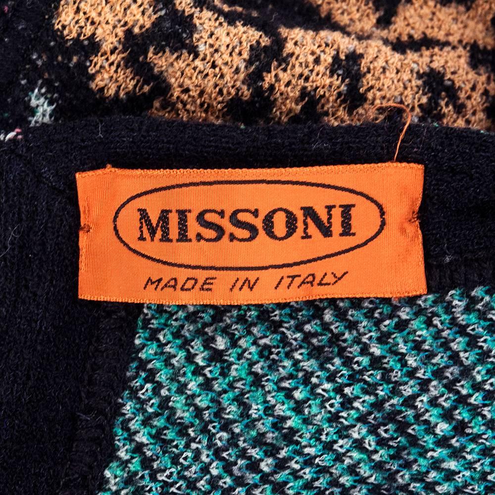 Women's or Men's 80s Missoni Wild Floral Print Knit Ensemble For Sale