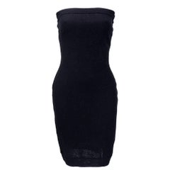 80s Patrick Kelly Black Knit Tube Dress