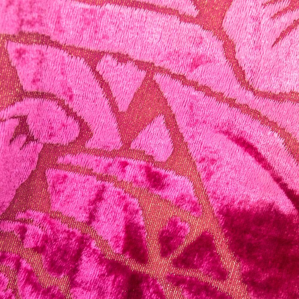 Pink 20s Ombre Cut Velvet on Lame Opera Coat For Sale