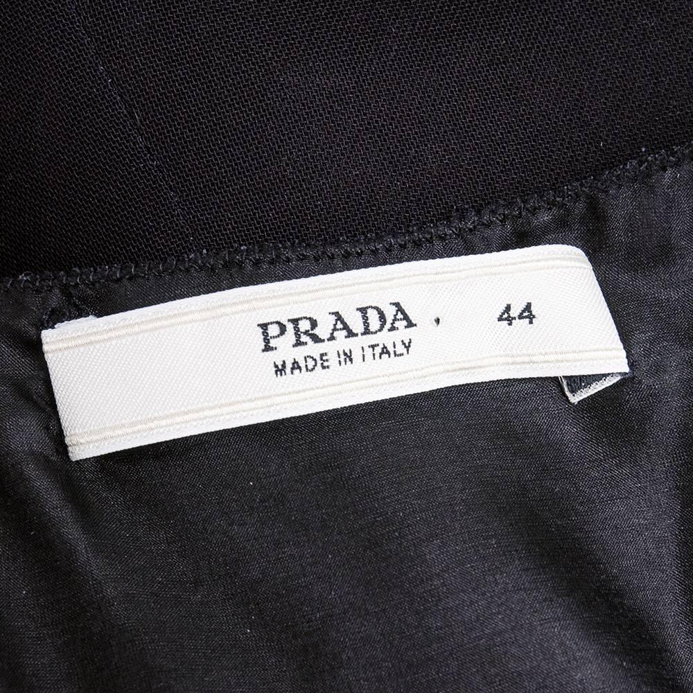 Women's 2000s Prada Black Silk  Empire Gown For Sale