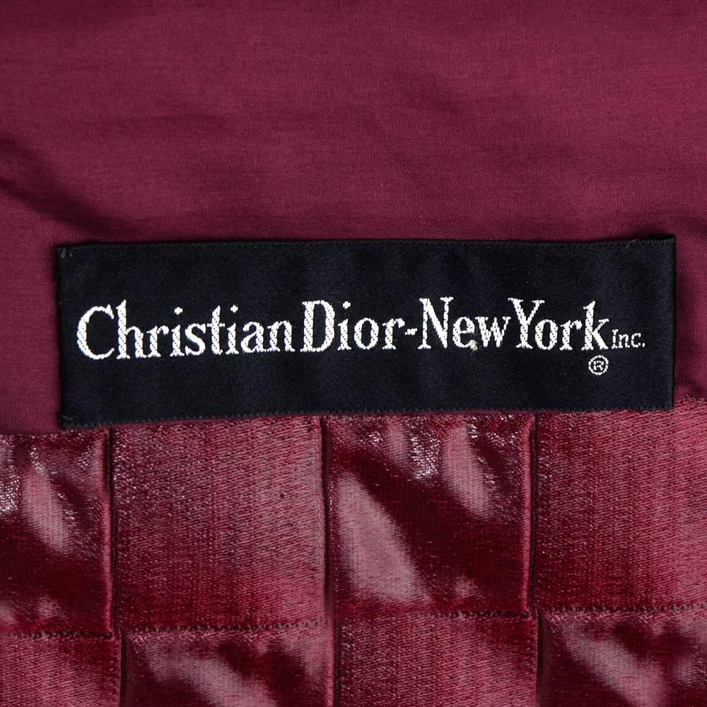 Dior New York Burgundy Textured Ensemble with Matching Boots, 1960s For Sale 1