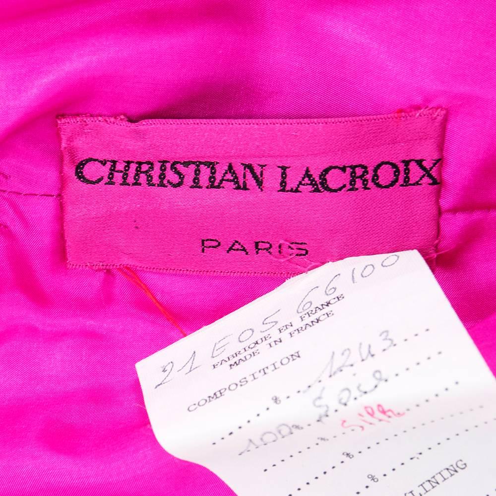 Women's 1980s Christian Lacroix Pink Silk Organza  Party Dress