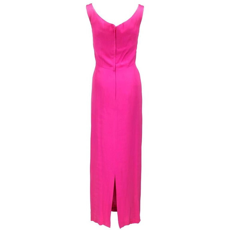 Valentino Hot Pink Silk Crepe Goddess Gown For Sale at 1stDibs | hot ...