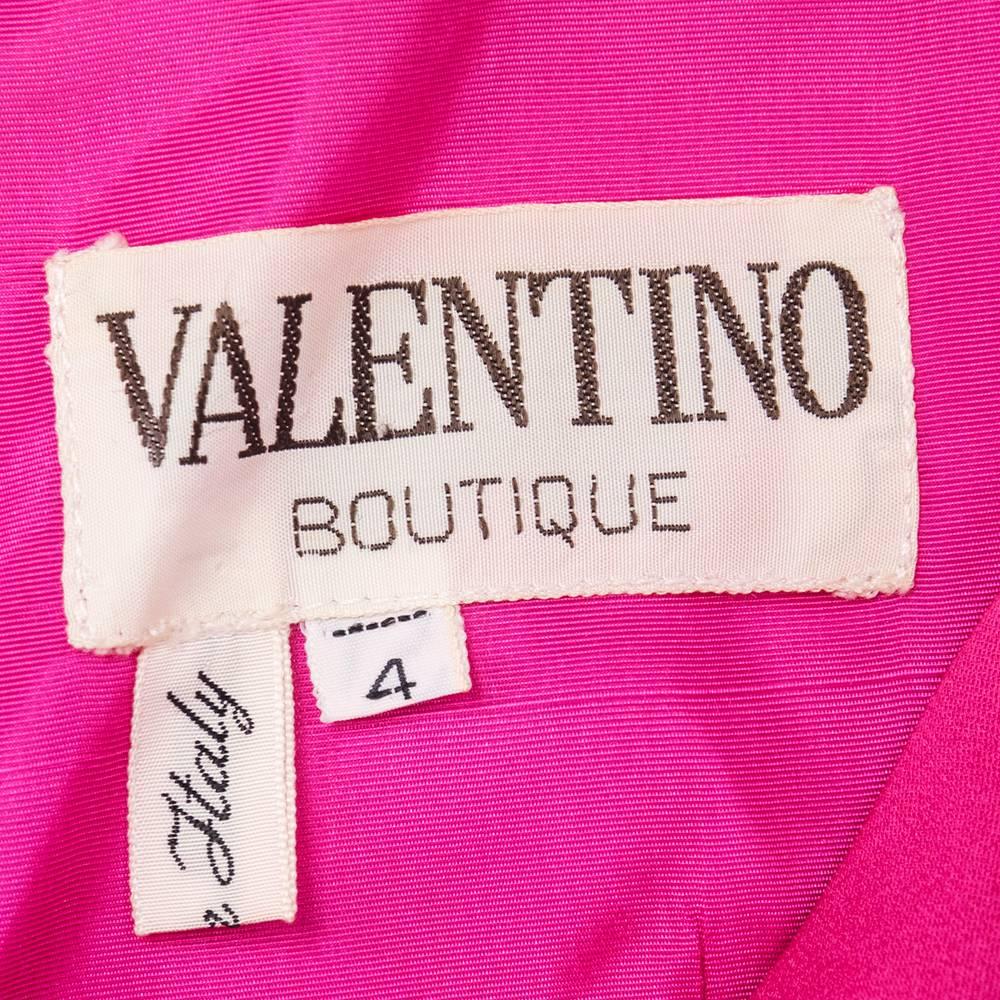Valentino Hot Pink Silk Crepe Goddess Gown In Excellent Condition For Sale In Los Angeles, CA