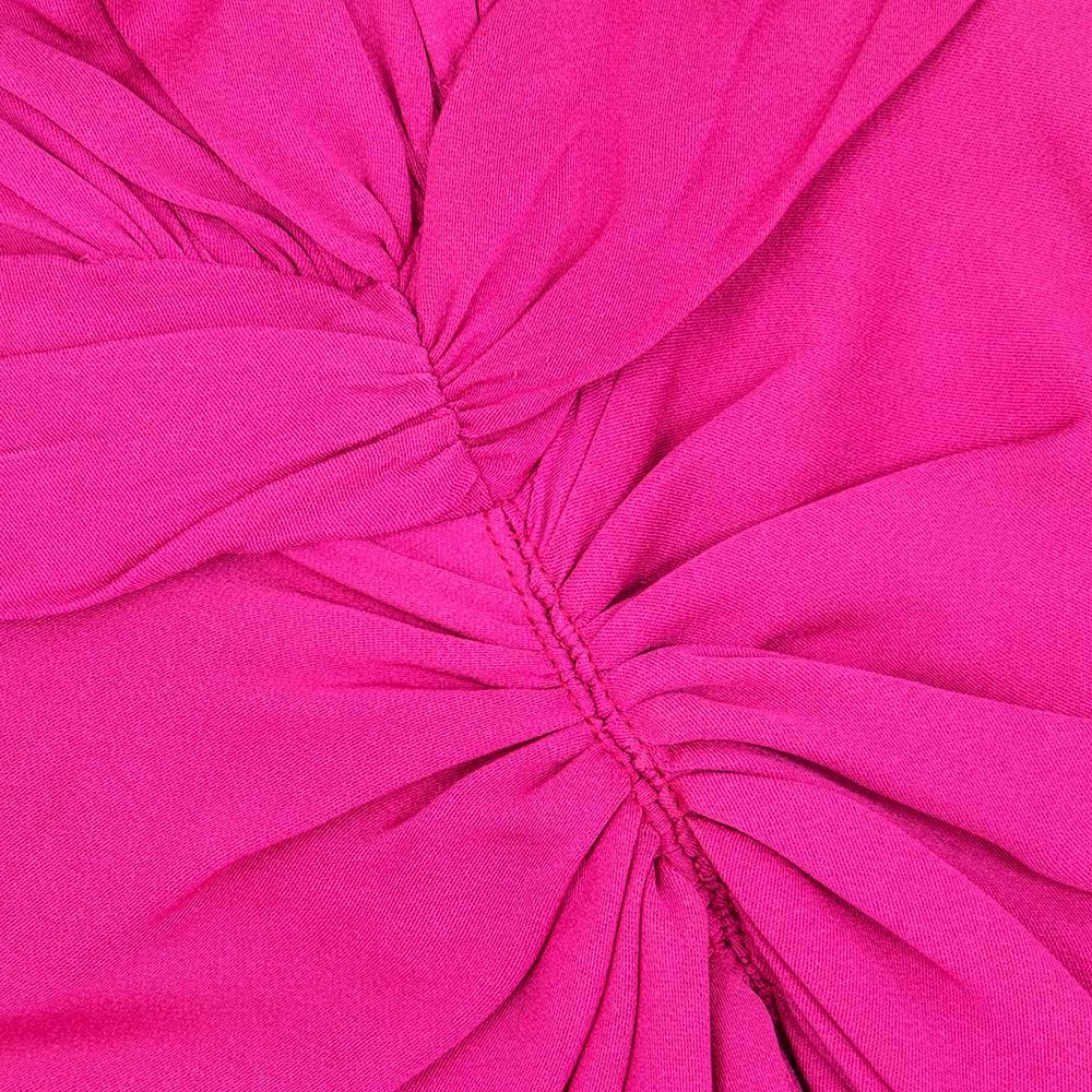 Women's Valentino Hot Pink Silk Crepe Goddess Gown For Sale