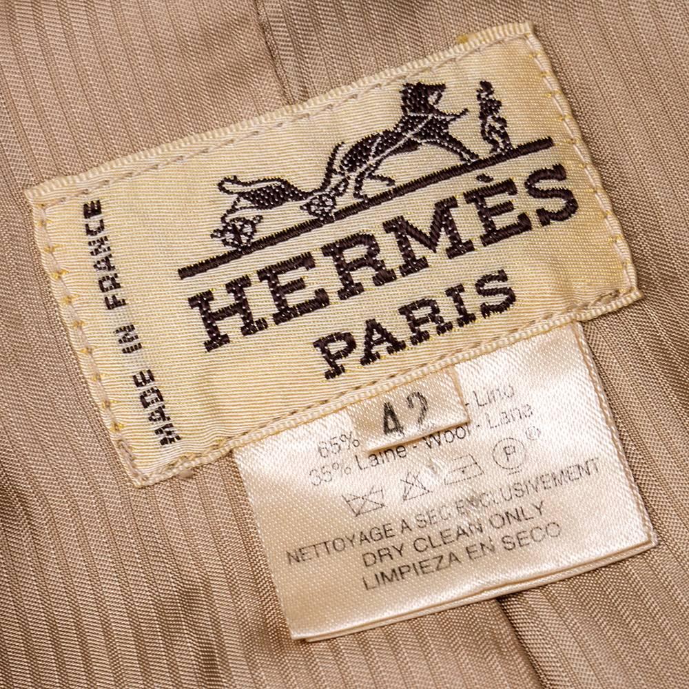 90s Hermes Wool Equestrian Style Blazer In Excellent Condition For Sale In Los Angeles, CA