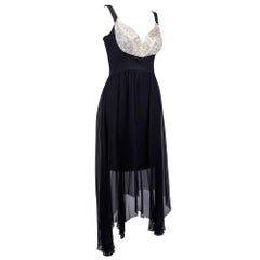 Lagerfeld Silk Party Dress with Embellished Bodice