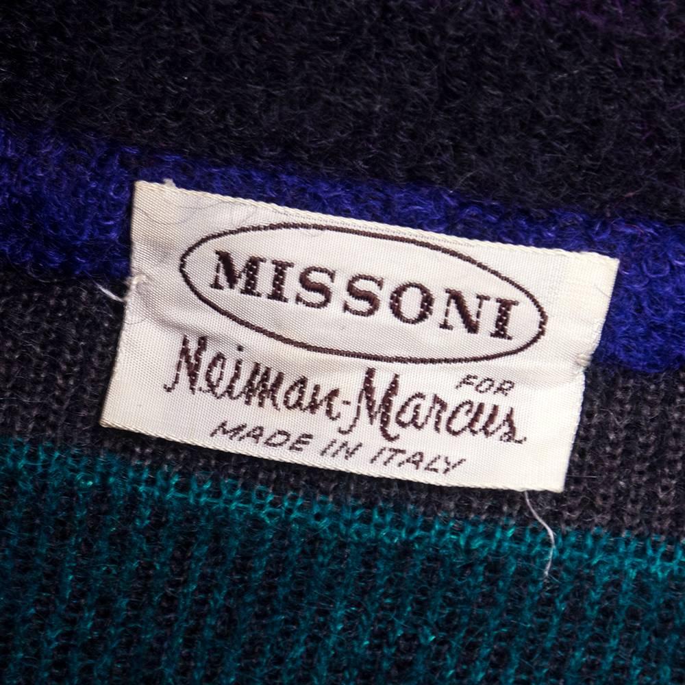 90s Missoni Oversized Full Length Striped Cardigan Coat In Excellent Condition For Sale In Los Angeles, CA