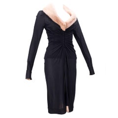 Dolce and Gabbana Black Sheer Corseted Super Sexy Sheath