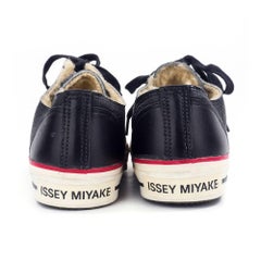 Issey Miyake Black Leather Converse Style Sneakers