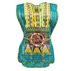 Vintage PITASH/RHOK, Early Kaisik Wong Tunic Vest and Belt w/Ethnic Elements