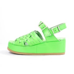 Junya Watanabe for Comme Des Garcons New/Old Green Platform Sandals