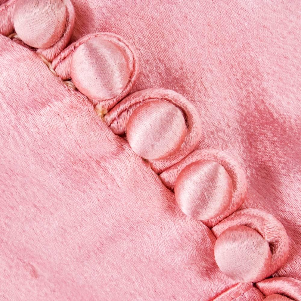 Heavenly 30s Art Deco Pink Slipper Satin Bias Cut Gown For Sale 1