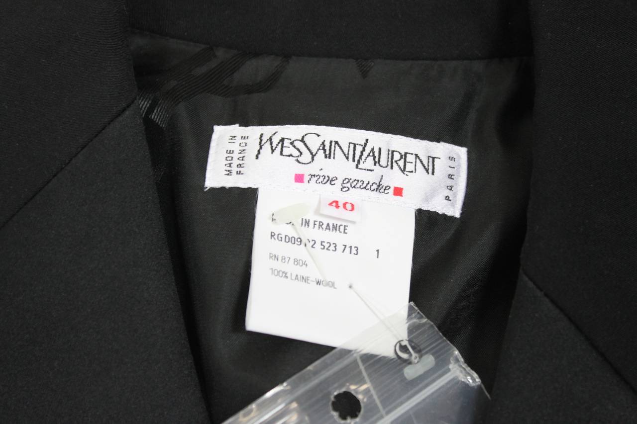 YSL Classic Black Wool Gabardine Tuxedo Jumpsuit 1