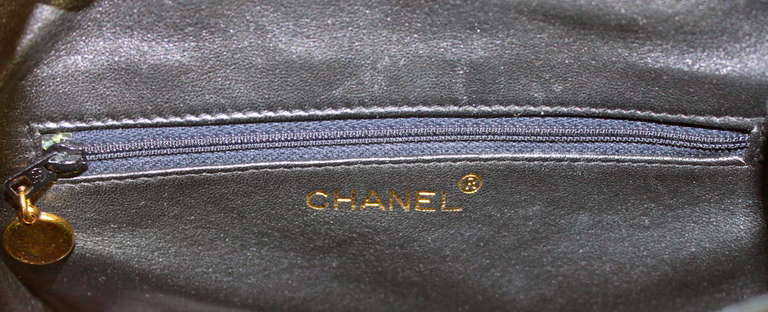 CHANEL Black Patent Leather Quilted Purse 6