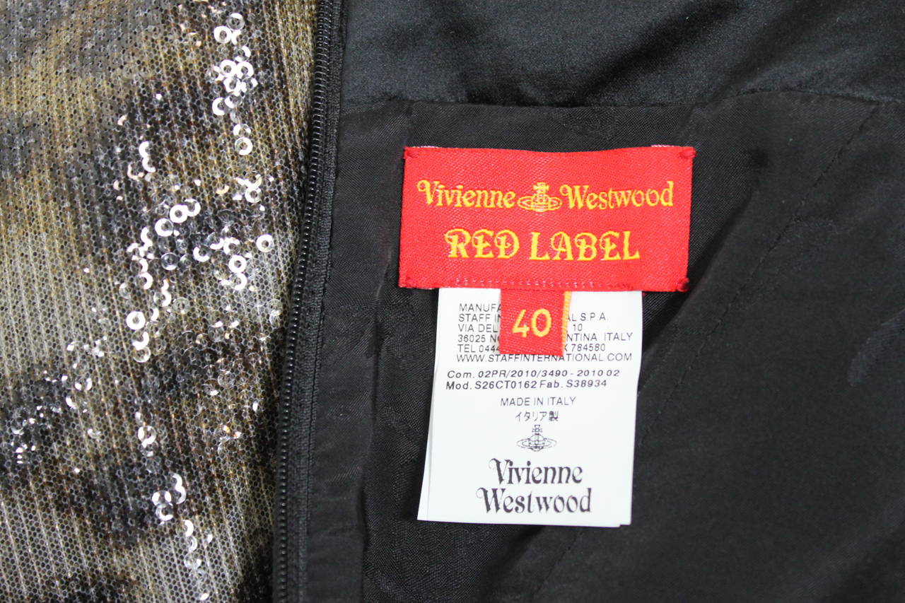 Vivienne Westwood Sequined Leopard Print Bustier Dress For Sale 1