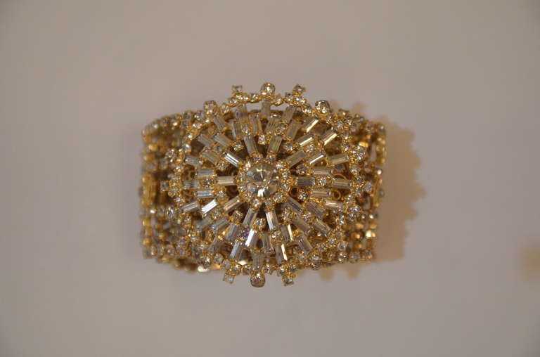 1960s KJL Goldtone Rhinestone Belt In Excellent Condition In Los Angeles, CA