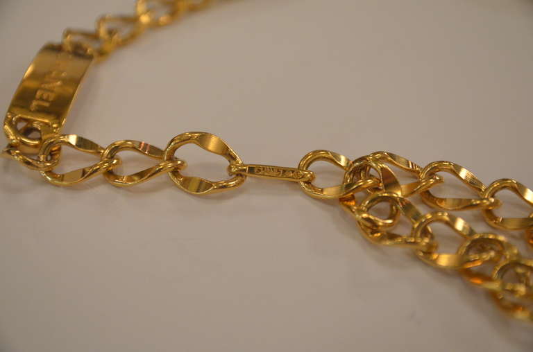 Women's 1990s CHANEL Iconic Chain Belt with I.D. Tag Links